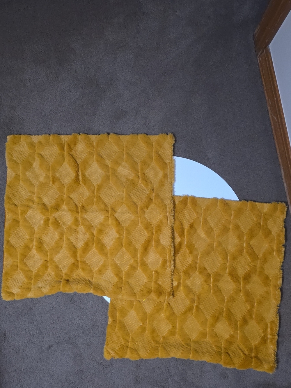 Home Accents Mustard Yellow Decorative Throw Pillowcovers - Set of 2